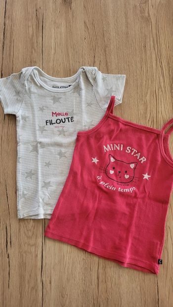 Lot maillots de corps fille