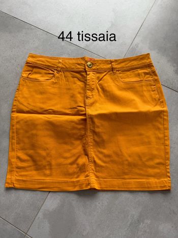 Jupe 44 tissaia moutarde