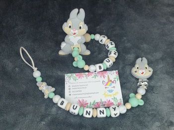 Attache tétine + Hochet Panpan