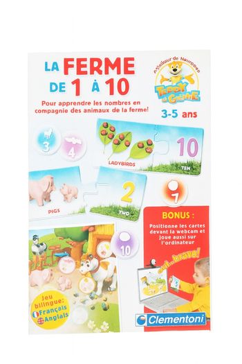 Jeu éducatif La Ferme 1 à 10 – Apprentissage des chiffres avec animaux (Clementoni, 3-5 ans)