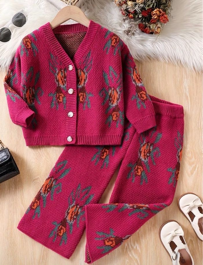 Ensemble gilet pantalon tricot - photo numéro 4