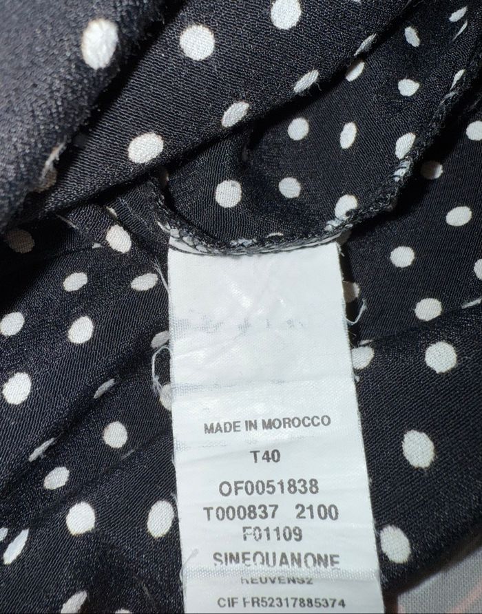 Tee-shirt à pois noir et blanc Sinequanone - Taille 40 - photo numéro 4