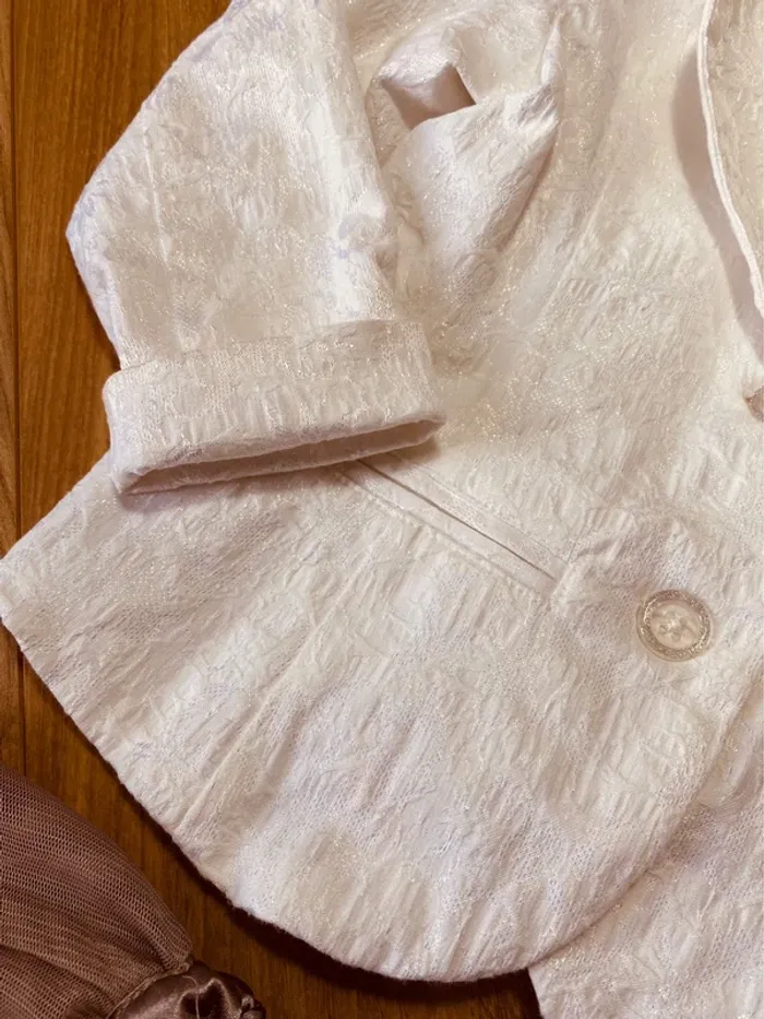 Taille 4-5 ans tenue cérémonie blazer jupe fille Orchestra Sergent Major blanc taupe 🩷 - photo numéro 3