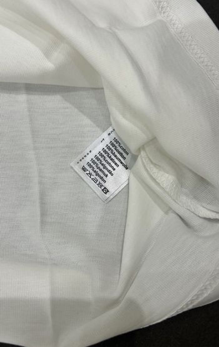 T-shirt Lacoste taille L blanc unis - photo numéro 3