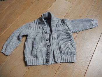 gilet gris clair grosses mailles