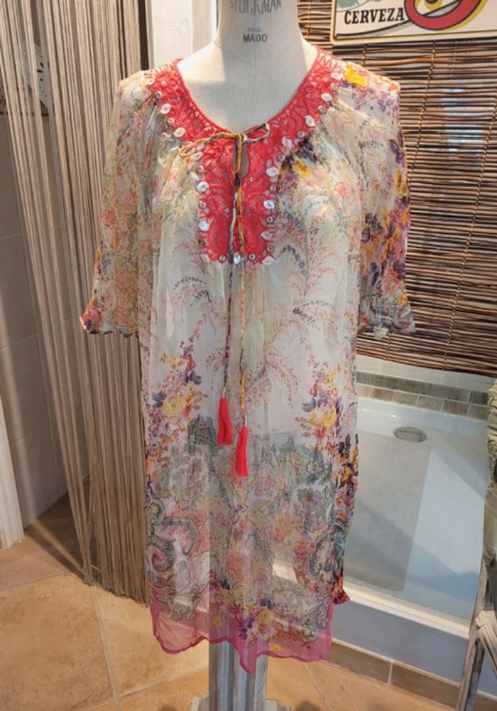 Robe tunique en voile derhy taille m