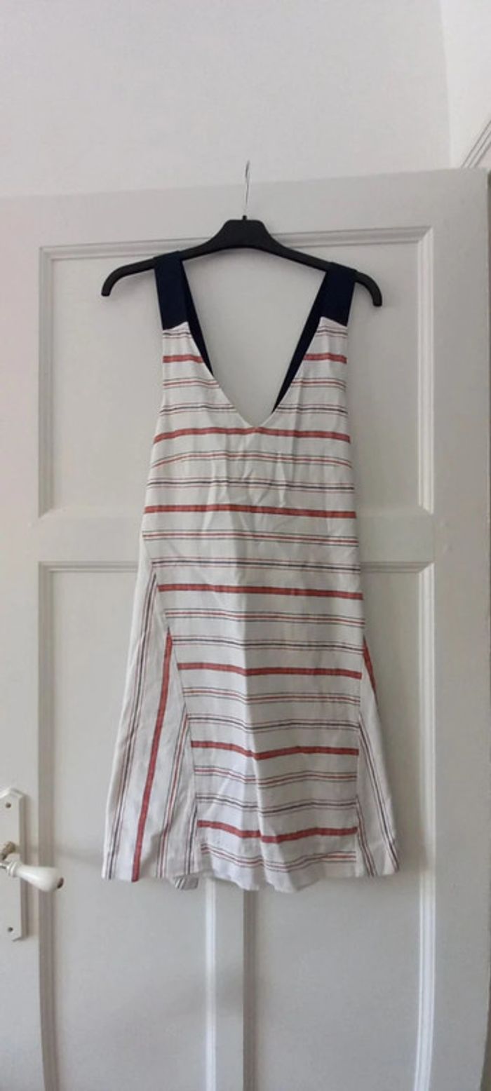 Robe Cop Copine 40 rayée blanc, rose, marine - photo numéro 2