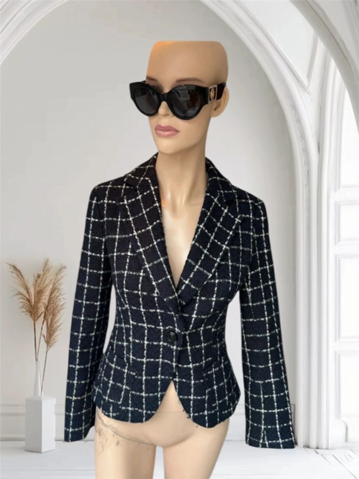 Veste Zara à carreaux style tailleur – Taille M