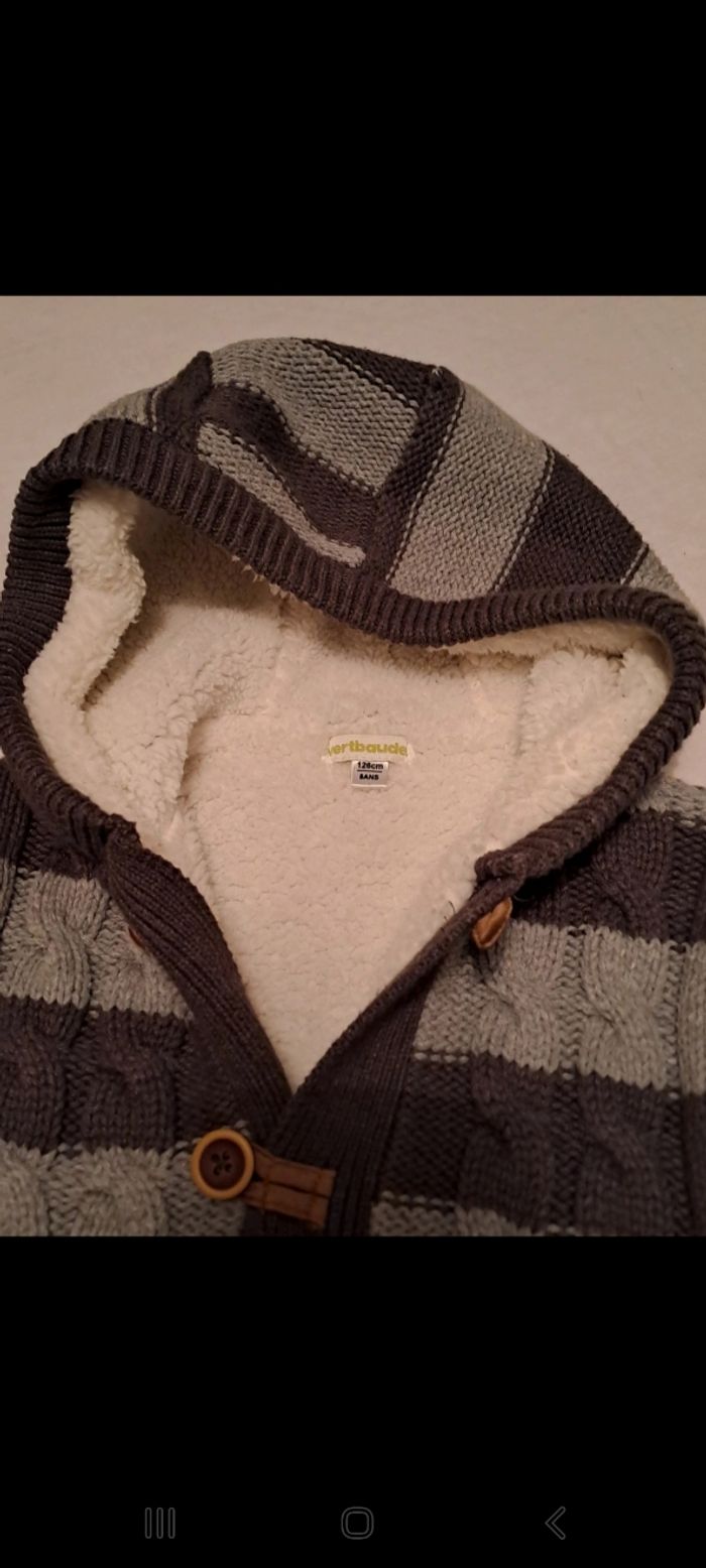 Veste capuche boutonnée et molletonnée Vertbaudet - photo numéro 5