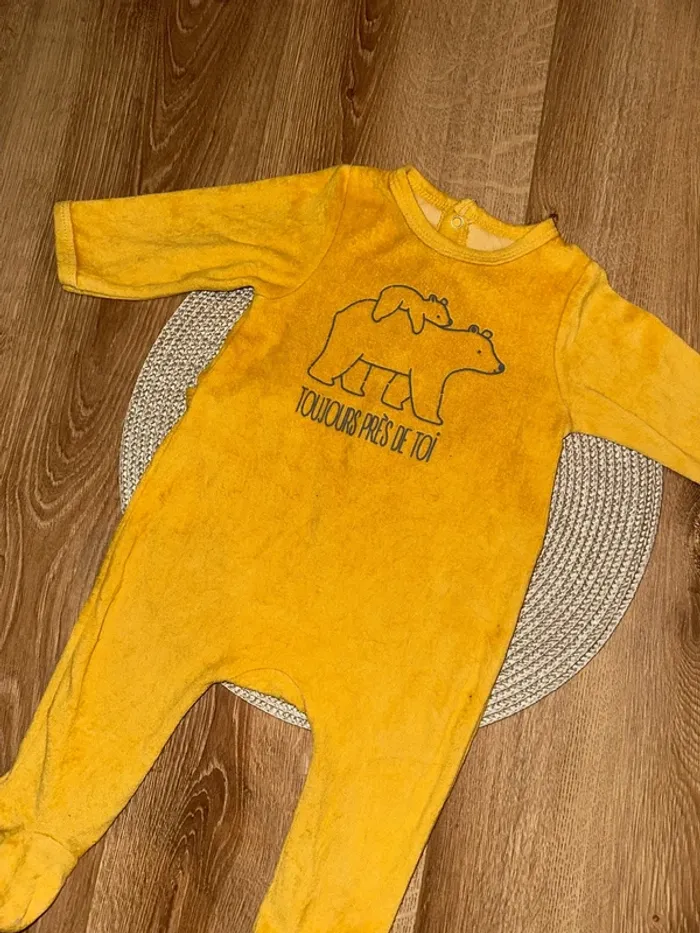 Lot de 2 pyjamas velours - 6 mois - photo numéro 3