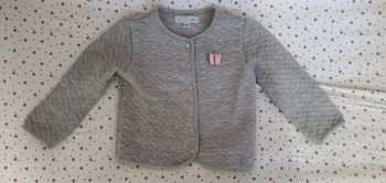 Gilet gris 24 mois fille