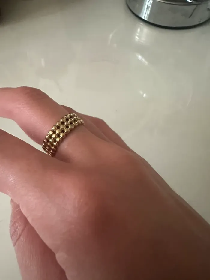 Bague doré en acier inoxydable - photo numéro 2