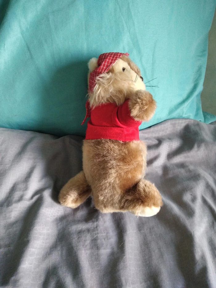 peluche marmotte à casquette - photo numéro 2