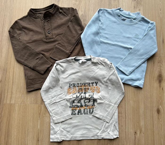 Lot de 10 T-shirts manches longues 3 ans - photo numéro 2