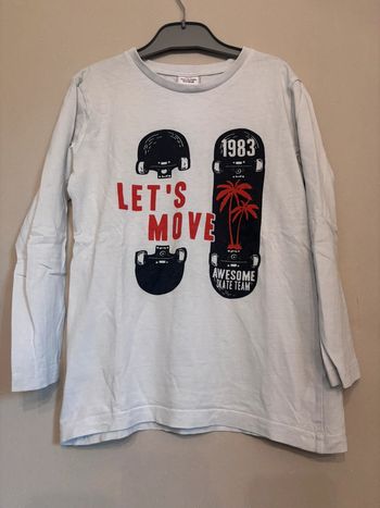 🌷T-shirt manche longue 8 ans blanc tape à l’œil 🌷