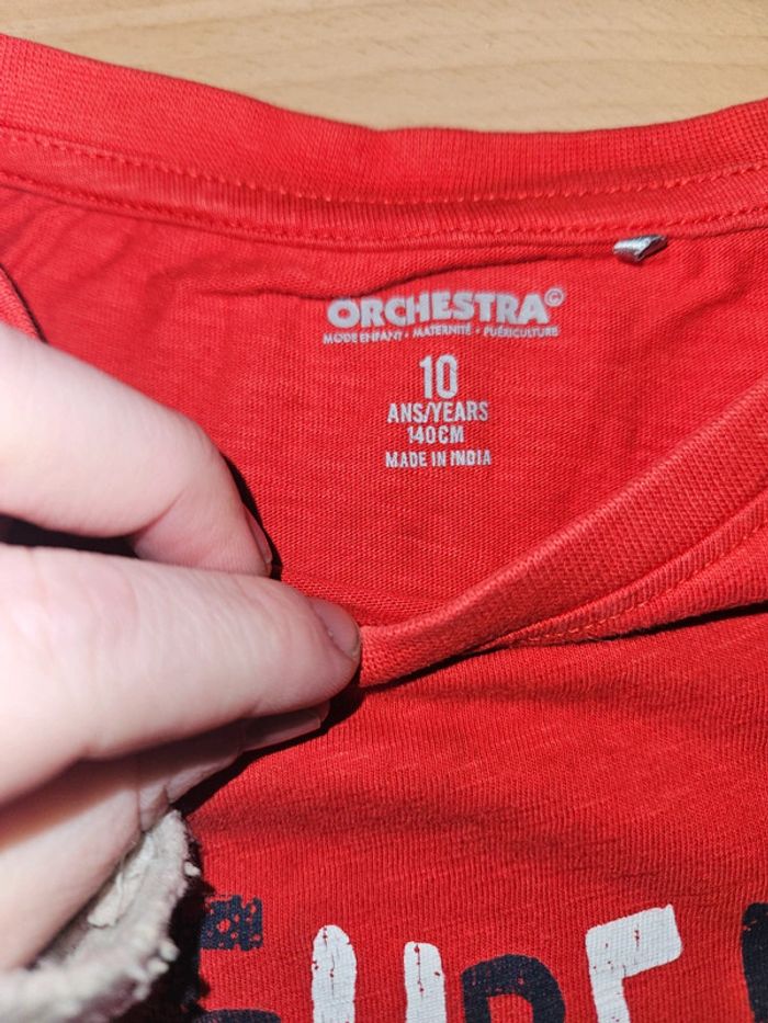 Tee-shirt rouge 10 ans - photo numéro 2