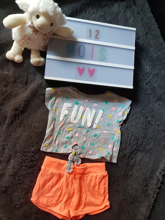 Ensemble short tee-shirt 12 mois