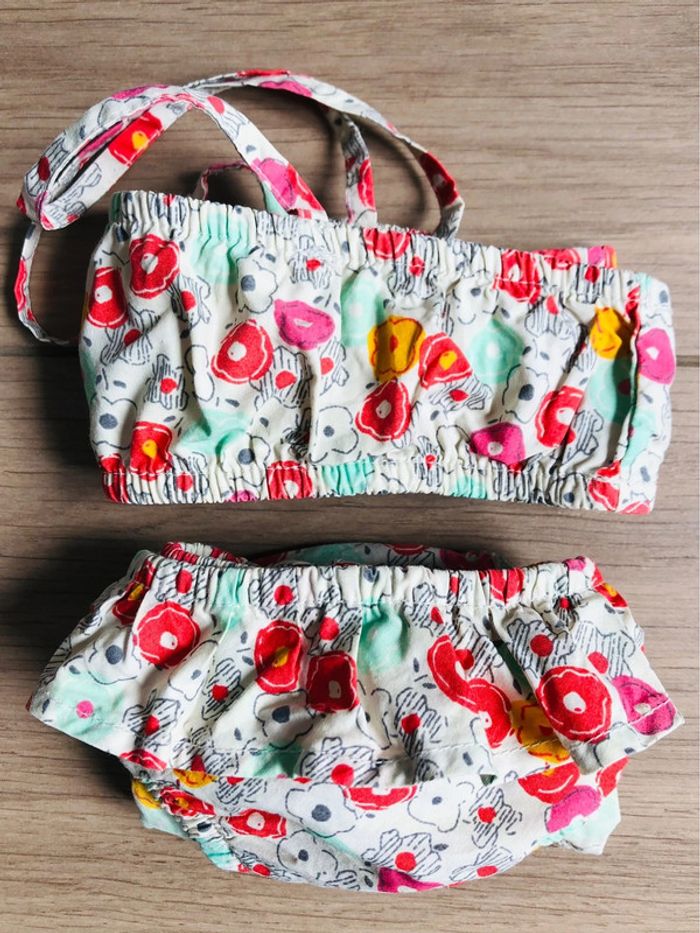 Maillot de bain 2 pièces en popeline Petit bateau T-3 ans