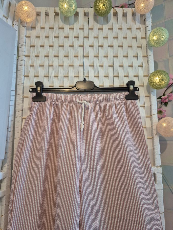 💕joli Pantalon large fluide et léger à rayures fille 16 ans SHEIN 💕 - photo numéro 2