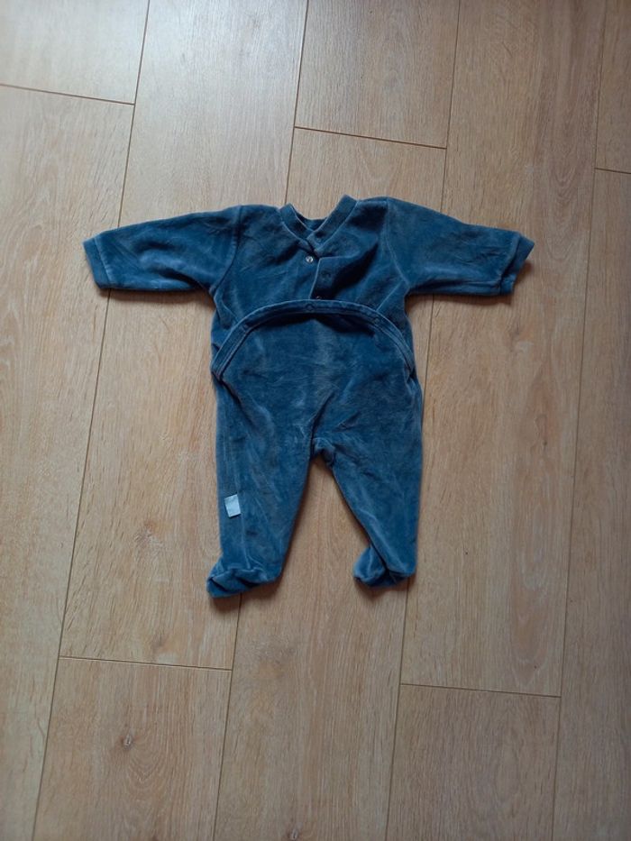 Pyjama bleu velours - photo numéro 2