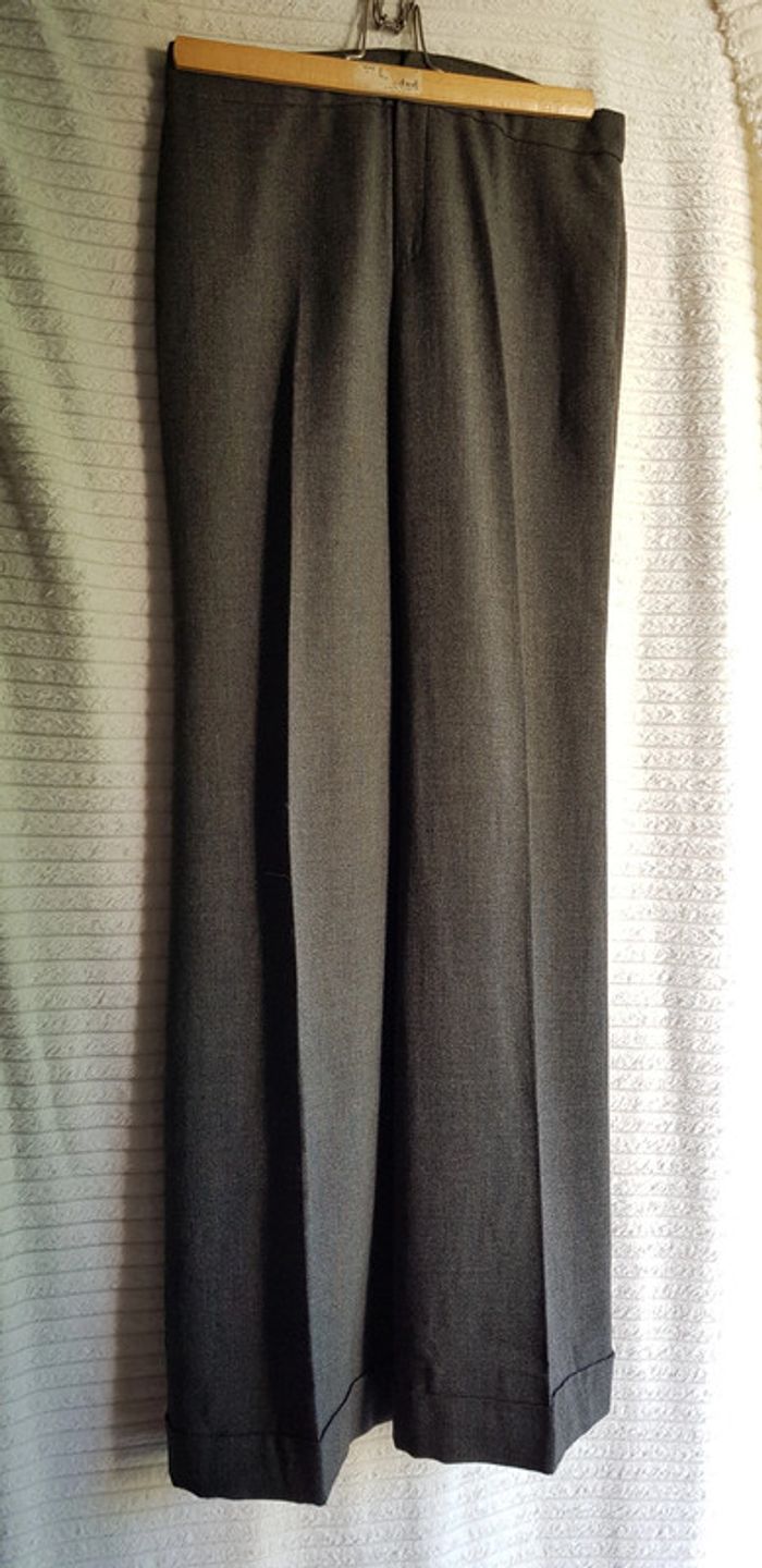 Pantalon large gris Mango