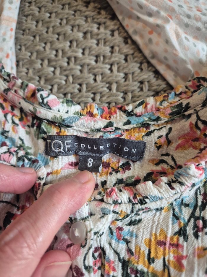 Lot de 2 chemises manches longues à fleurs fille - 8 ans - photo numéro 6