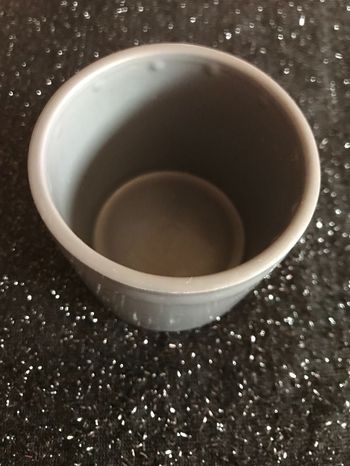 petit pot gris en grès * prix 0.50 cts * kiki60230