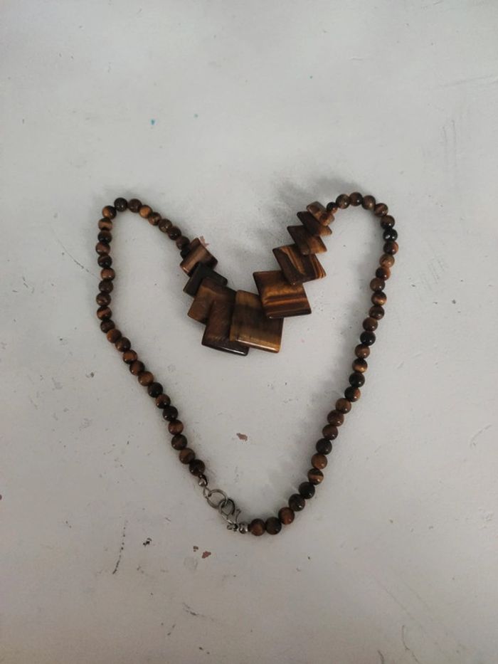 Collier en perles oeil de tigre - photo numéro 6