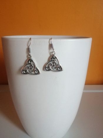 🌸Boucles d'oreilles argentées rectangulaires bohème Neuves 🌸