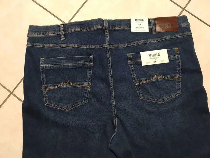 Mustang - new! with tags men's pants jeans belt 124-136cm /d.110 - photo numéro 3
