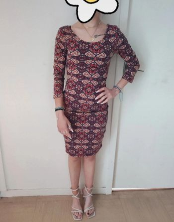 Robe légère manches longues a motifs femme c