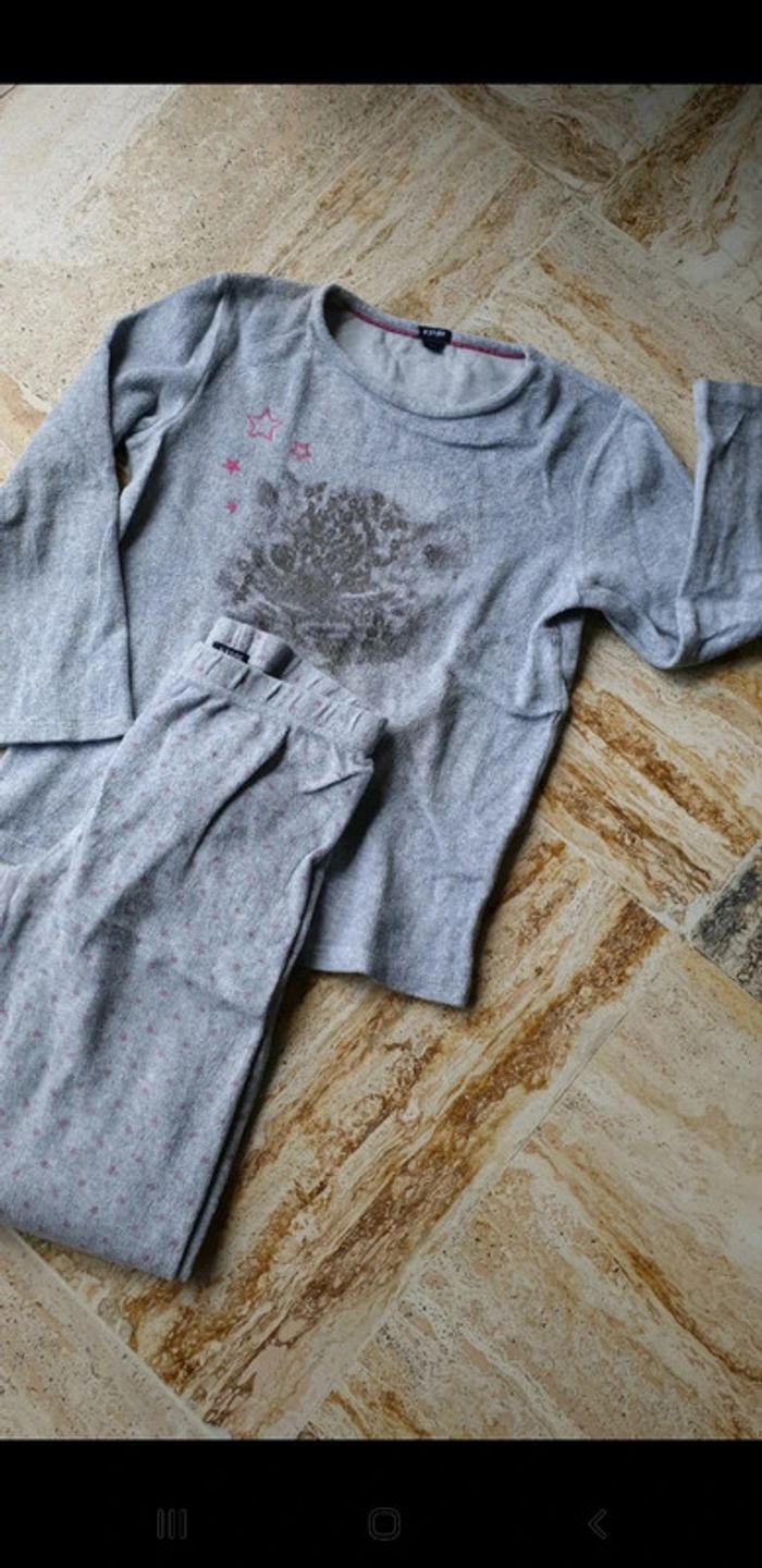 Pyjama fille gris 8 ans