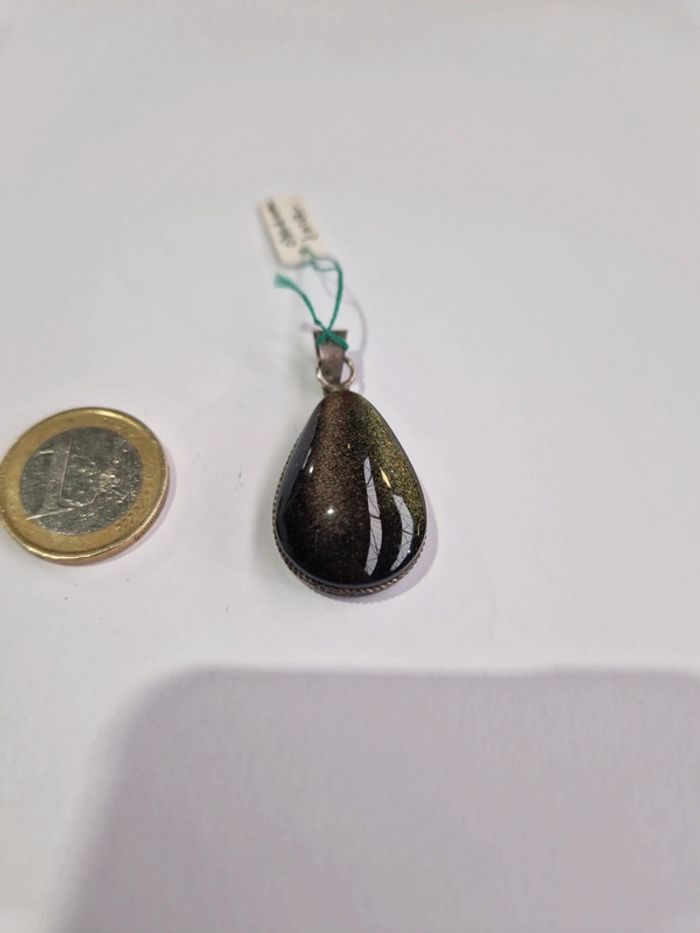 Pendentif obsidienne dorée Mexique - photo numéro 4