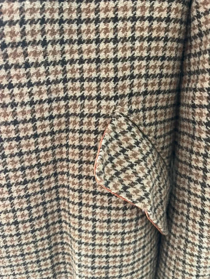 🍍 Manteau à motif pied de poule marron M - photo numéro 4