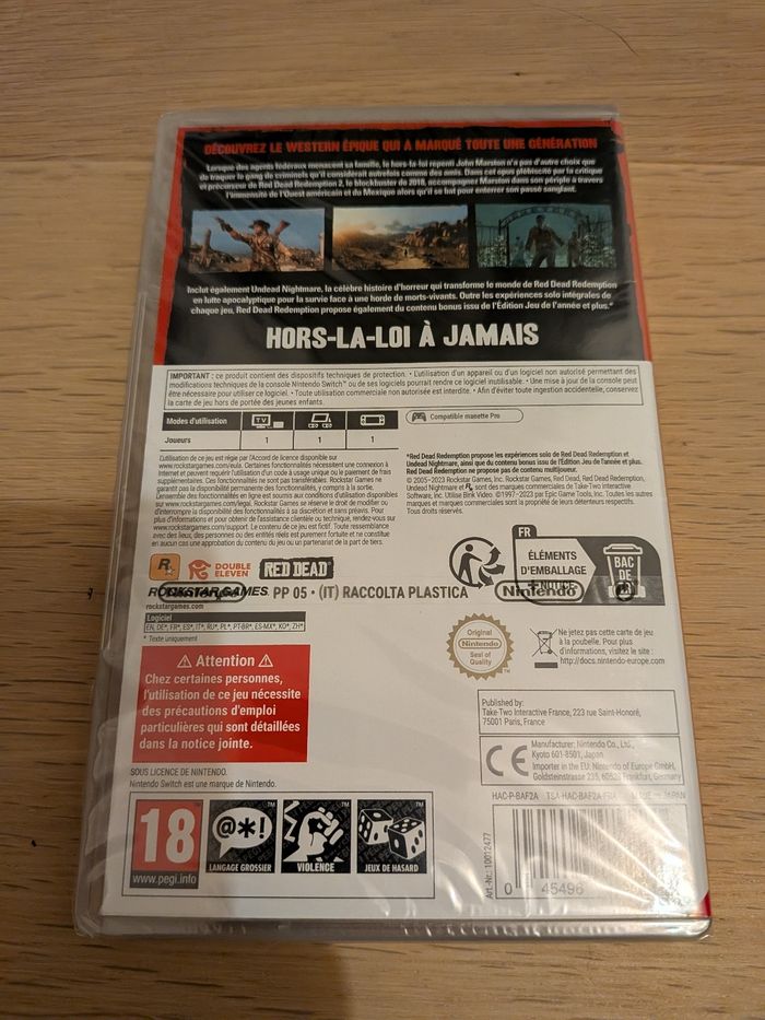Red dead redemption switch neuf sous blister - photo numéro 2