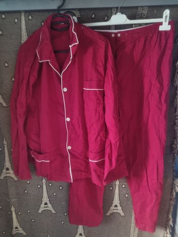 Ensemble pyjama homme bordeaux taille L-XL 