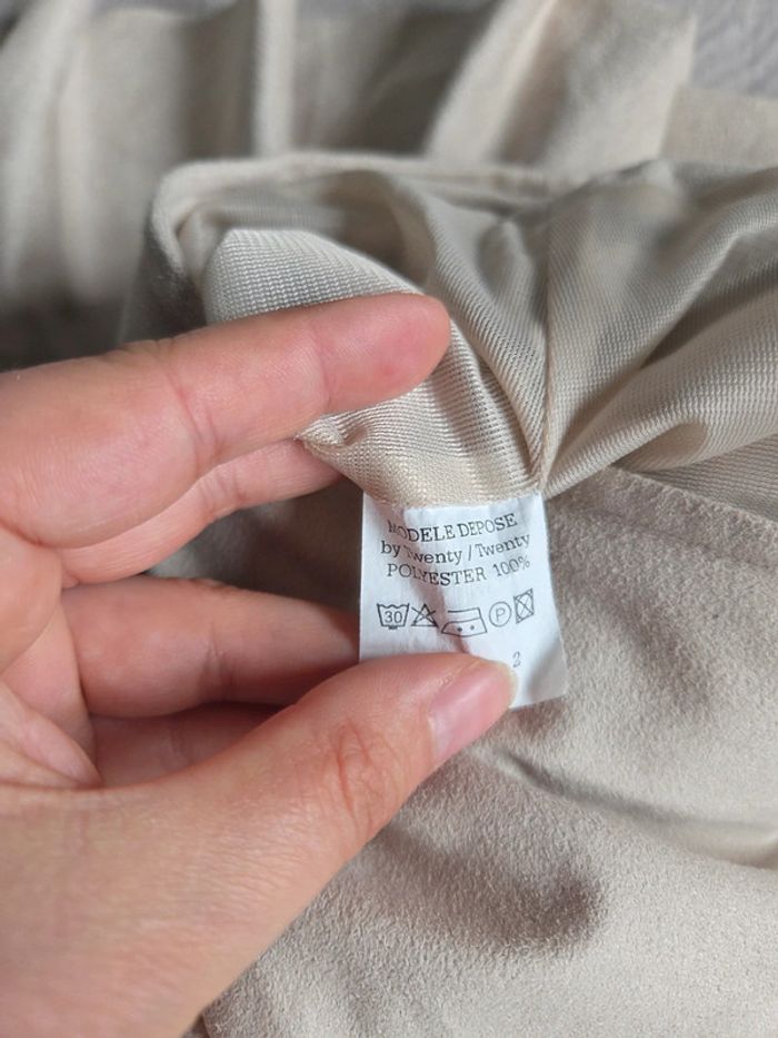 Jupe beige crème twenty/twenty - taille 2 (équiv. M) - photo numéro 4
