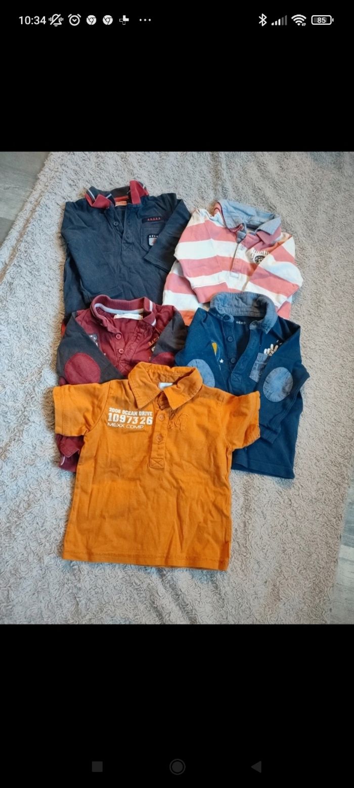 Lot 4 polos ML + 1 MC