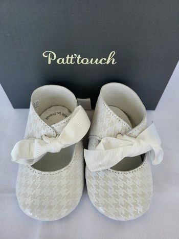 Chaussures charles IX bébé en cuir blanc Point 18 Made in France 🇨🇵