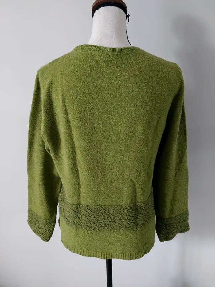 Pull fantaisie vert - photo numéro 3