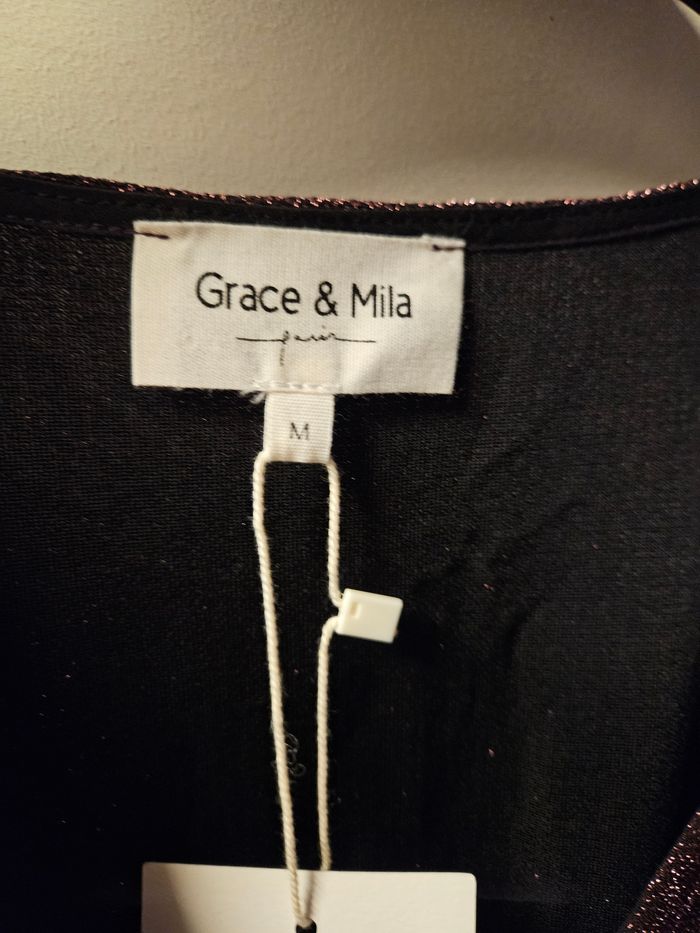 Robe scintillante rose violet Grace & Mila  T38 - photo numéro 4
