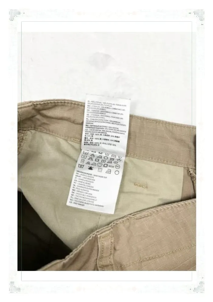 Carhartt pantalon cargo beige homme taille M coton - photo numéro 7