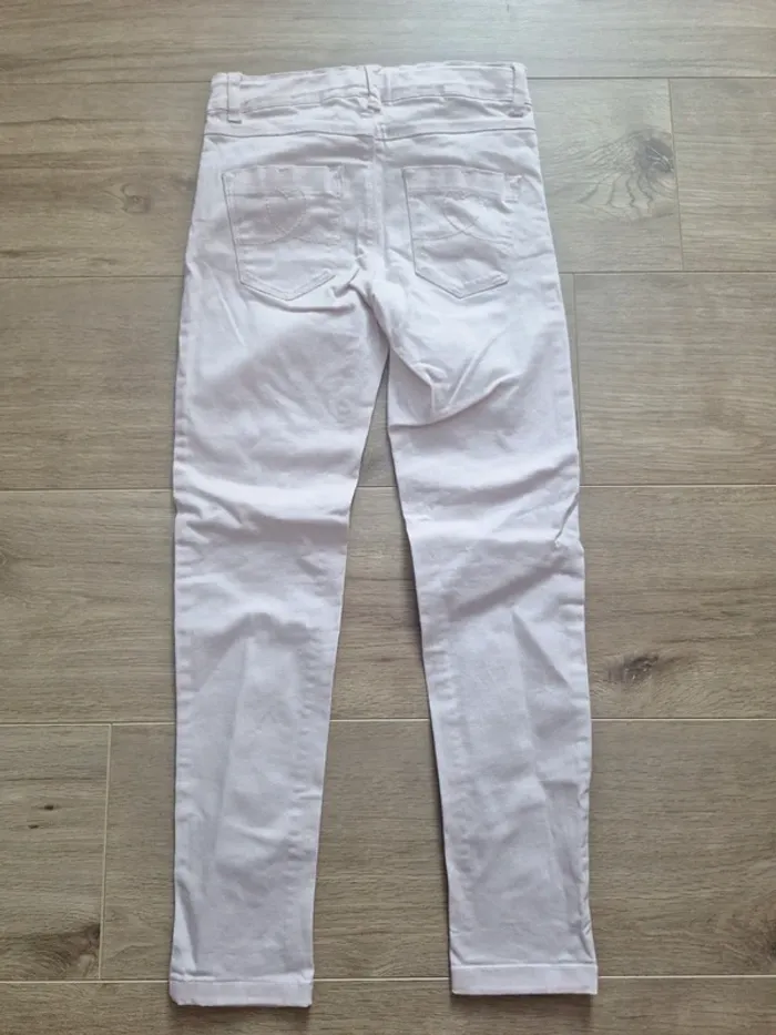 Jean fille 9 ans la halle rose pâle 134 cm 98% coton - photo numéro 4
