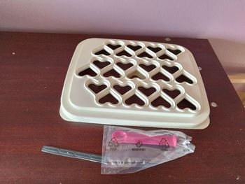 Raviole mini coeur cuillère violet tupperware