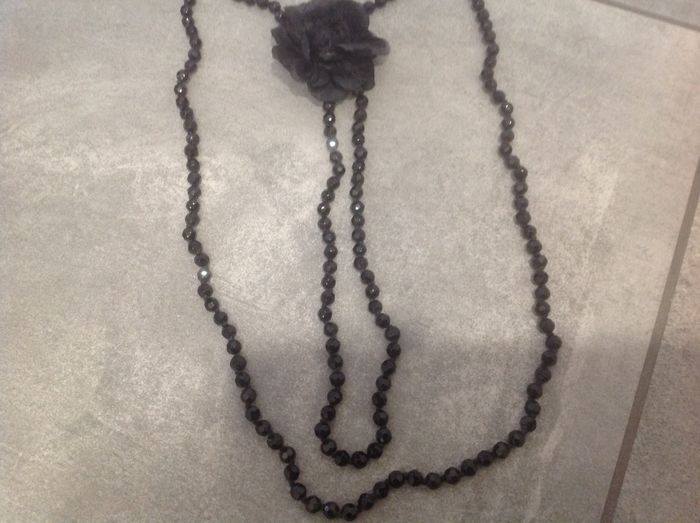 Collier fantaisie long noir - photo numéro 7