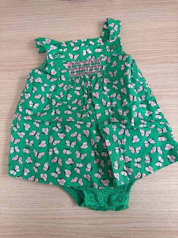 Robe body fleurs vertes Carter’s 12 mois