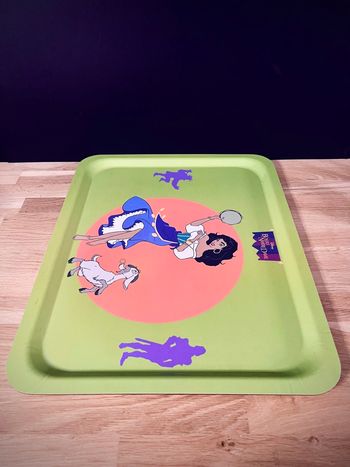 Plateau vintage Disney Le Bossu de Notre-Dame Esmeralda & Djali - Très bon état 1996