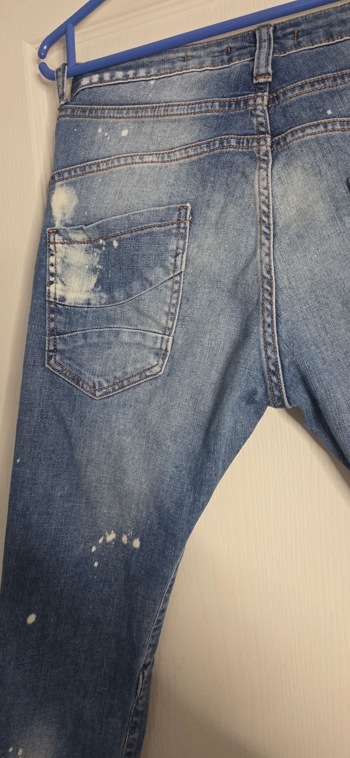 Jean Please Luxury Vintage 🇮🇹 – coupe slim effet usé – T.S (36/38) – excellent état ko - photo numéro 6