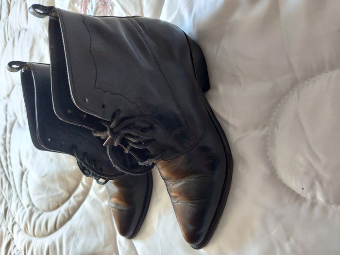 Bottines en cuir véritable – Style vintage chic Pointure 41 - photo numéro 2