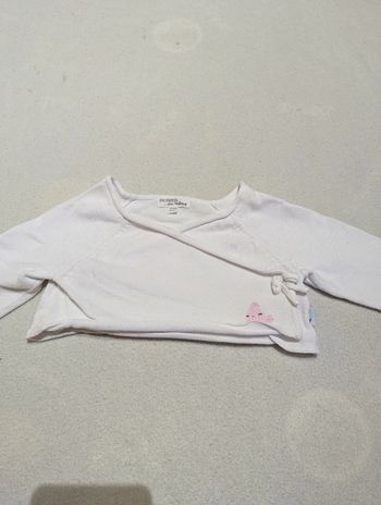 bolero cache-coeur blanc Du pareil au même 12 mois